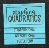 Graphing Quadratics in Standard, Intercept and Vertex Form