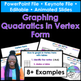 Graphing Quadratics in Vertex Form PowerPoint/Keynote Pres