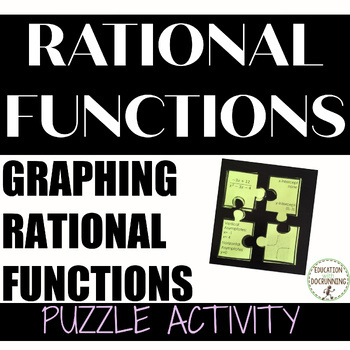 Preview of Graphing Rational Functions Activity Puzzle for PreCalculus