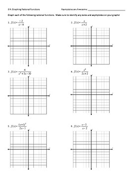 homework 7 graphing rational functions