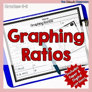 Preview of Graphing Ratios Task Cards with Mini Lesson