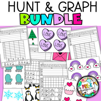 Preview of GROWING BUNDLE | Graphing Scavenger Hunt, More than, Less than, Equal to