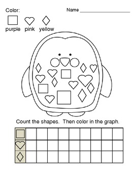 Graphing Shapes Penguin Printable