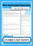 Graphing Sine and Cosine Functions - COMPLETE UNIT Notes Packet