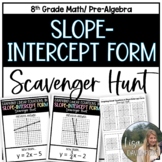 Graphing Slope-Intercept Form- 8th Grade Math Scavenger Hunt