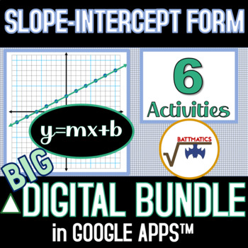 Preview of Graphing Slope-Intercept Form BIG DIGITAL BUNDLE in GOOGLE APPS