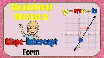 Preview of Graphing Slope-Intercept Form Guided Notes