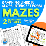 Graphing Slope Intercept Form Maze Activity - Print and Digital