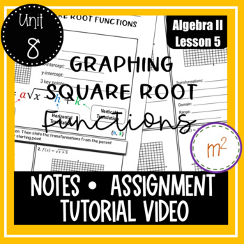 Preview of Graphing Square Root Functions (Algebra 2)