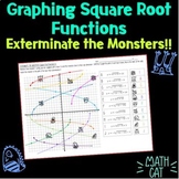Graphing Square Root Functions - Fun Monsters Graphing Worksheet!