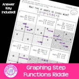 Graphing Step Functions Piecewise Riddle/Joke Activity