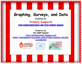 Preview of Graphing, Surveys, and Data