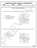 Graphing Systems of Equations Assessment with Extended Res