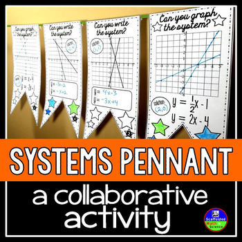 Preview of Graphing Systems of Equations Math Pennant Activity
