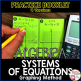 Graphing Systems of Equations Practice Foldable Booklet 4 