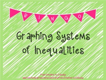Preview of Graphing Systems of Inequalities Bingo!