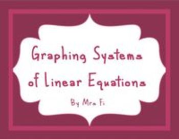 Preview of Systems of Linear Equations - Solving by Graphing with Technology