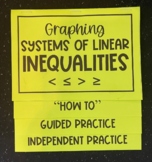 Graphing Systems of Linear Inequalities - Editable Foldabl