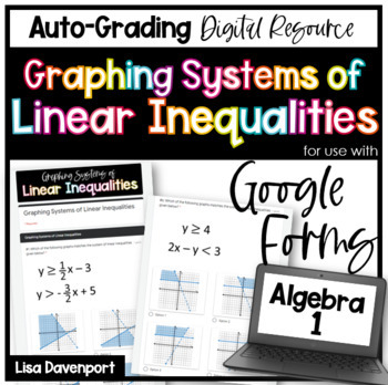 Preview of Graphing Systems of Linear Inequalities Google Forms Homework