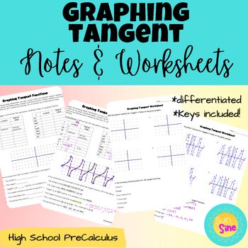 Preview of Graphing Tangent Notes and Worksheet