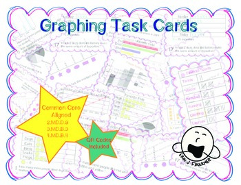 Preview of Graphing Task Cards with QR Codes