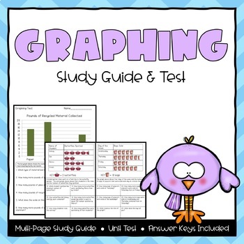 Preview of 3rd Grade Graphing Test & Study Guide