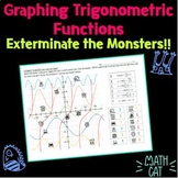 Graphing Trig Functions - Fun Monsters Graphing Worksheet!