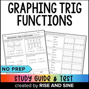 Preview of Graphing Trig Functions Study Guide and Test