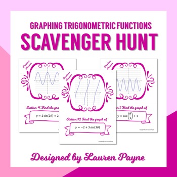 Preview of Graphing Trigonometric Functions Scavenger Hunt