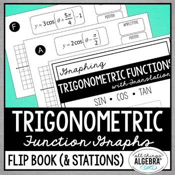 Preview of Graphing Trigonometric Functions (Sin, Cos, Tan) with Translations | Flip Book