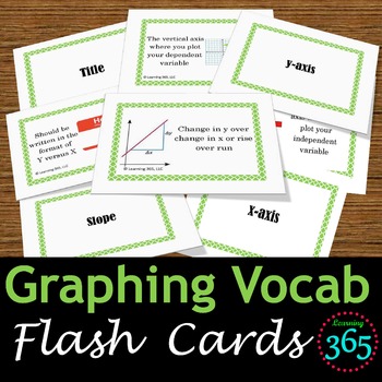 Preview of Graphing Vocabulary Flash Cards