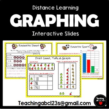 Preview of Graphing  With Bar Graphs and Pictographs Google Slides-Distance Learning