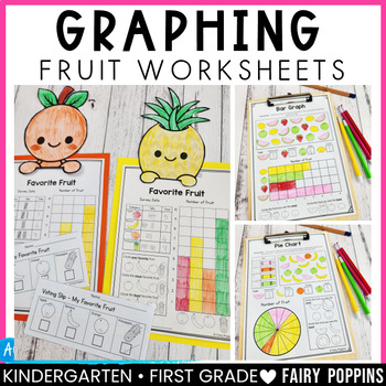 Preview of Graphing Worksheets | Bar Graph, Tally, Pictograph, Pie Chart | FRUIT
