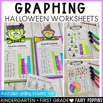 Preview of Graphing Worksheets | Bar Graph, Tally, Pictograph, Pie Chart | HALLOWEEN