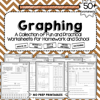 Preview of Graphing Worksheets NO PREP PRINTABLES