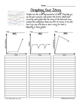 Graphing Your Story Lesson and Worksheet by Make Math More | TpT