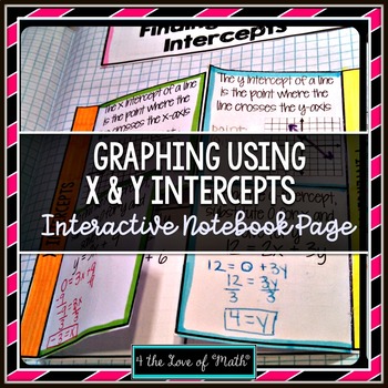 Preview of Graphing a Line Using Intercepts Foldable Page