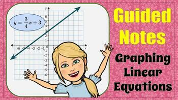 Preview of Graphing a Linear Equation Using a Table Guided Notes