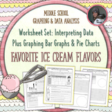 Graphing and Analyzing Data Worksheet Set: Ice Cream Pie C