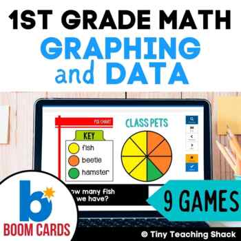 Preview of Graphing and Data Online Games and Activities / 1st Grade Math Boom Cards