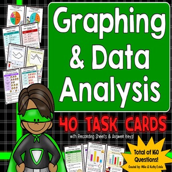 Preview of Graphing and Data Analysis Task Cards {Interpreting Graphs and Tables}