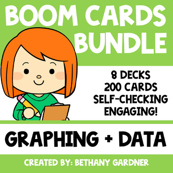 Preview of Graphing and Data BUNDLE - Boom Cards - Distance Learning