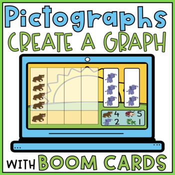 Preview of Pictographs Graphs and Data Picture Graphing BOOM Cards