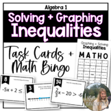Graphing and Solving Inequalities Task Cards and Bingo Game