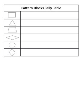 Preview of Graphing and Tallying Pattern Blocks