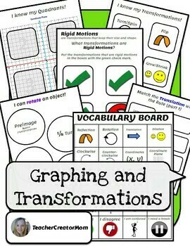 Preview of Graphing and Transformation Busy Binder (Special Education)