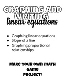 Graphing and writing linear equations math project