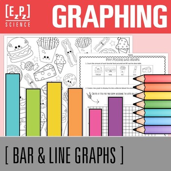 Preview of Graphing for Middle School Science | Bar Graphs and Line Graphs Activity