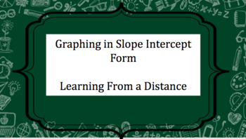 Preview of Graphing in Slope Intercept Form: Distance Learning Lesson