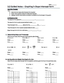 Graphing in Slope-Intercept Form - Notes